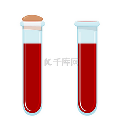 实验背景图片_玻璃管血液的矢量图血液测试卡通