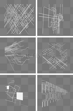 商务科技立体空间线条透视背景