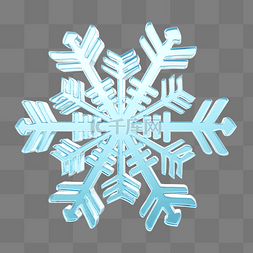 透明塑料盖图片_3D立体C4D雪花雪透明寒冷冬天