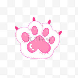 可爱粉红色图片_粉红色可爱的猫爪