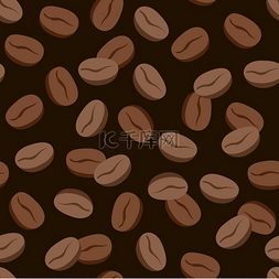 咖啡豆无缝图案咖啡豆无缝图案矢