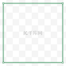 绿色中式简约线条边框
