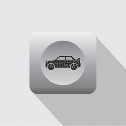 汽车和车辆图标主题矢量艺术插画