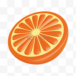 橙子切开图片_3DC4D立体橙子