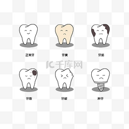 问题图标图片_口腔问题口腔疾病牙齿牙周器官
