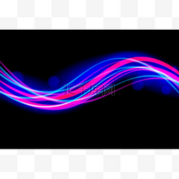 光效旋转光效图片_彩色波浪运动光线流光线性光
