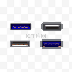 线缆图片_数据线蓝色连接器插口