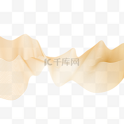金色烟雾图片_金色曲线波纹抽象艺术边框