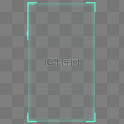 边框科技绿色图片_科技感绿色简约边框元素