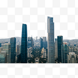 巴黎航拍图片_航拍广州珠江新城CBD高楼