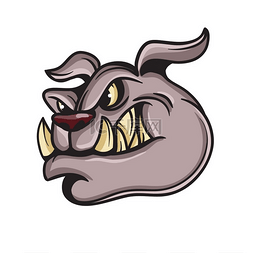 斗牛犬动物卡通吉祥物。