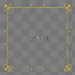 边框png简单图片_金色欧式烫金简约边框
