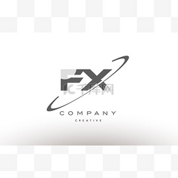 fx f x 耐克灰色字母字母徽标