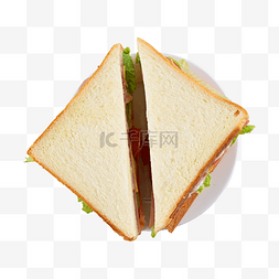 盘装食品图片_三角形装盘三明治