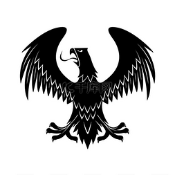 黑色羽毛标志图片_皇家徽章或骑士徽章设计使用的中