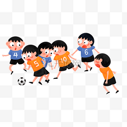 幼稚园踢足球男孩