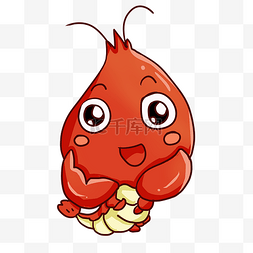 小龙虾可爱图片_可爱红色小龙虾