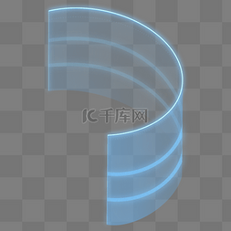 光效图片_科技数据屏幕曲面弯曲