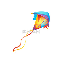 通马矢量素材图片_卡通风筝孤立的矢量图标快乐的马