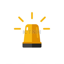 雪图片_用于紧急和事故服务的黄色闪光灯