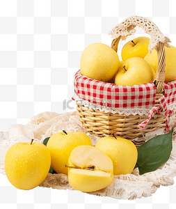 水果黄苹果果篮