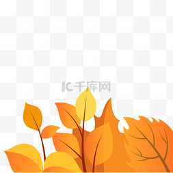 树叶环圈图片_橙色植物树叶