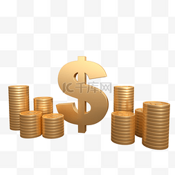 金融基金金币图片_3DC4D立体金融经济货币金币