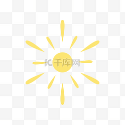 太阳光芒图片_太阳发光斑点图案黄色图画