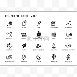 链接矢量图标图片_比特币矢量图标