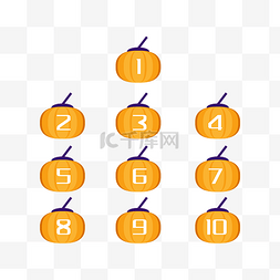 鬼节图片_万圣万圣节南瓜数字序号新媒体公