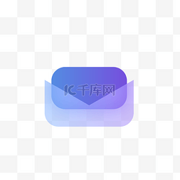 logo透明图片_半透明毛玻璃短信信封图标