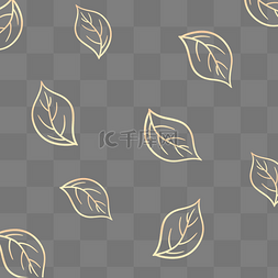 绿金色图片_金色植物叶子平铺底纹