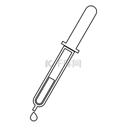 网页下拉图片_带下拉图标的移液器。