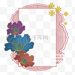植物纹样装饰图片_日本传统花朵纹样边框