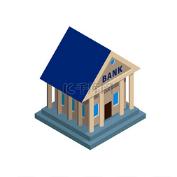 希腊矢量建筑图片_古罗马或希腊建筑风格的银行大楼