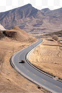 背景图片_大西北高原草原公路