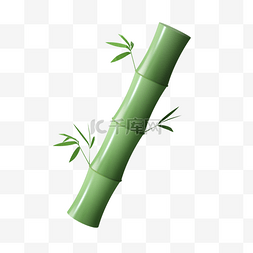 竹子png图片_绿色C4D立体富贵竹植物竹子