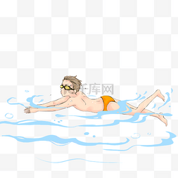 暑假游泳培训图片_游泳男孩
