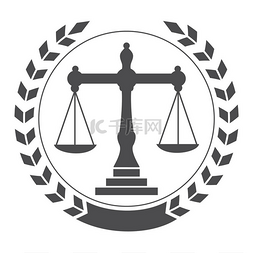 矢量素材标志图片_法律平衡与律师专著标志设计.律