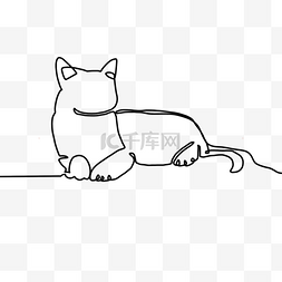 丝状喷射火图片_猫咪抽象艺术线条画