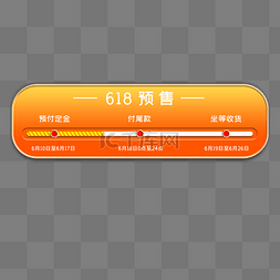 淘宝优惠条图片_电商618立体购物预售框流程图
