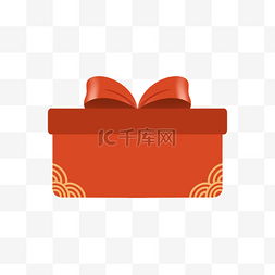 花纹礼物礼物图片_新年新春红色礼物礼盒