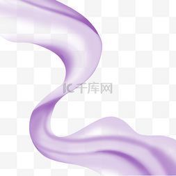 紫色美妆化妆品丝带飘带