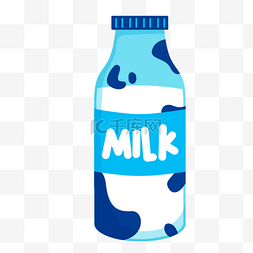 几何曲线玻璃贴图片_包装好的牛奶玻璃瓶子