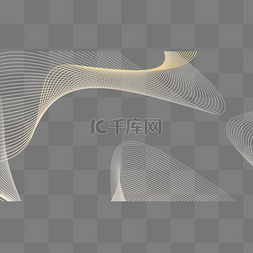 波浪光效线条图片_金色漂浮线条装饰