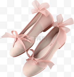卡通粉色芭蕾舞舞鞋