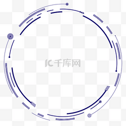 蓝色简约科技圆环