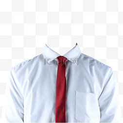 白色t恤图片_正装白衬衫摄影图领带