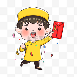 红包图片_越南新年男孩卡通庆祝zalo表情包