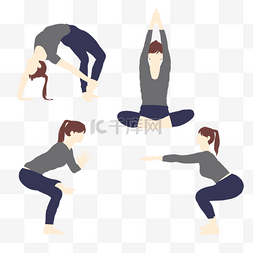 训练瑜伽运动姿势